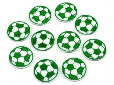 Aufbügler Fußball weiß-grün Ø 3,5 cm